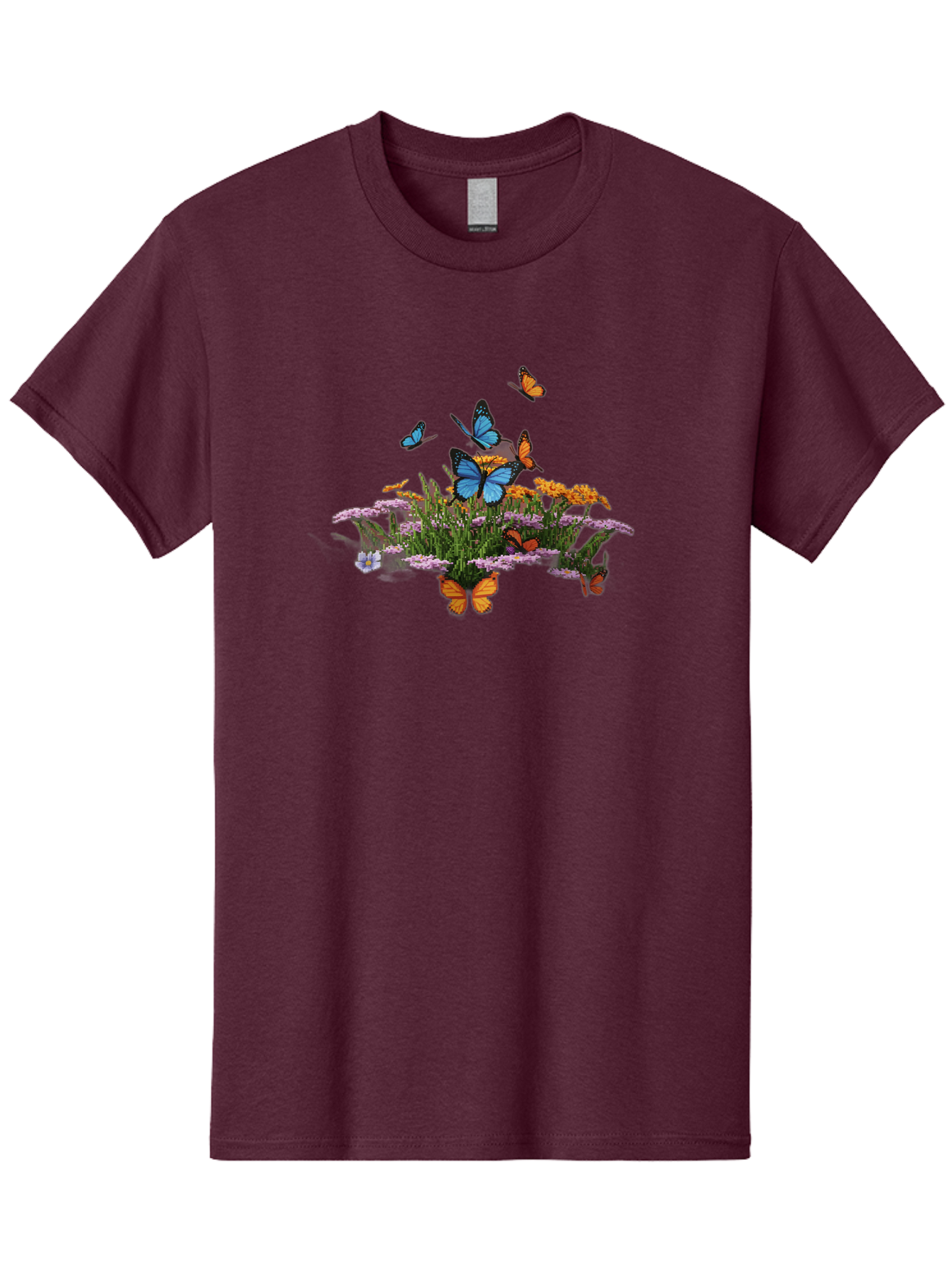 Butterflies-On-Flowers Men'S Graphic Tee, 100% Cotton, Comfortable Casual Summer Wear, Machine Washable, Vintage Camera, Old Camera, Antique Camera, Black Camera, Classic Photography, Photography Equipment, Nostalgic Device, Film Camera, Bao160