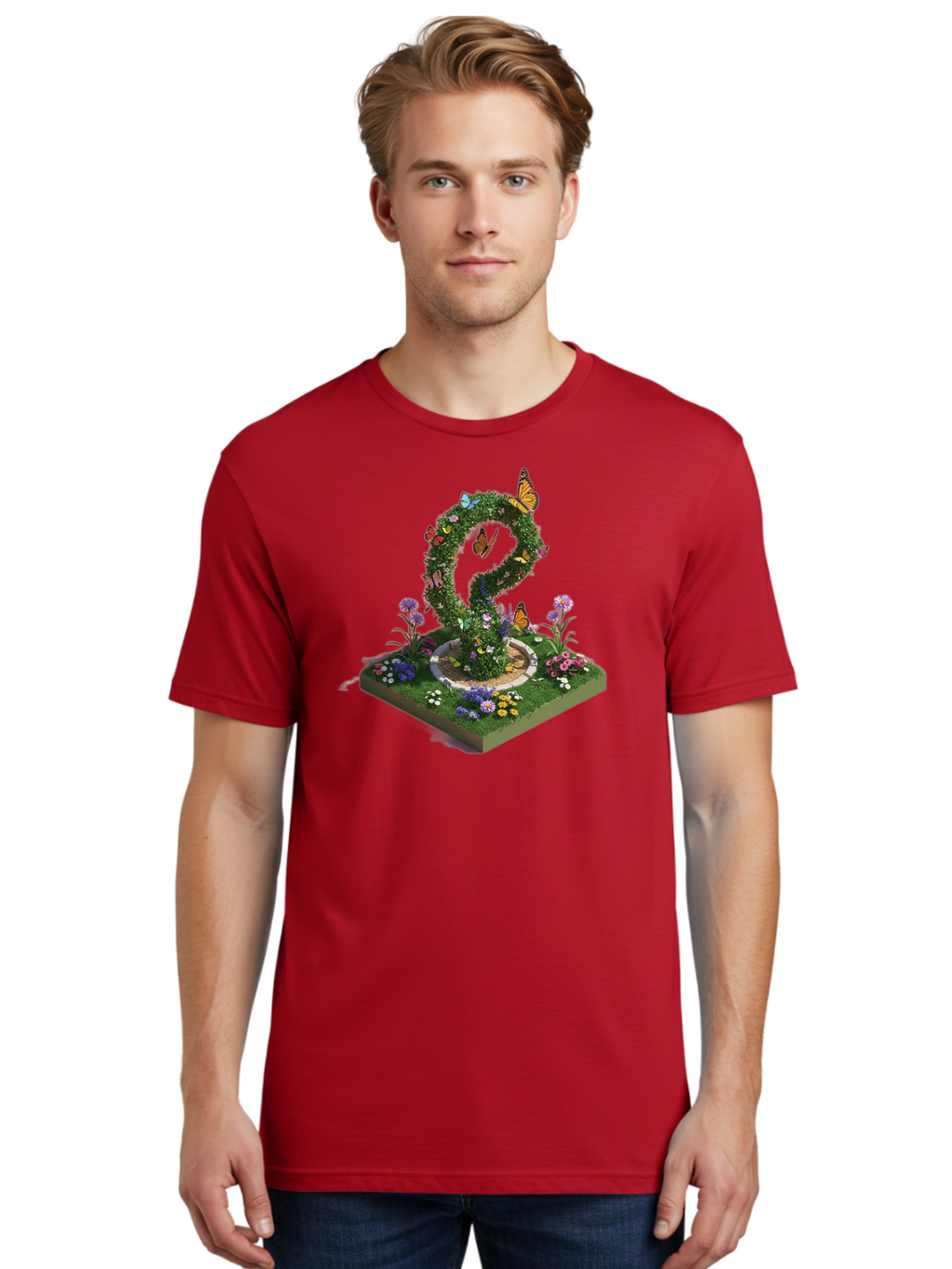 Butterfly-Garden-Heart Men'S Graphic Tee, 100% Cotton, Comfortable Casual Summer Wear, Machine Washable, Vintage Camera, Old Camera, Antique Camera, Black Camera, Classic Photography, Photography Equipment, Nostalgic Device, Film Camera, Bao162