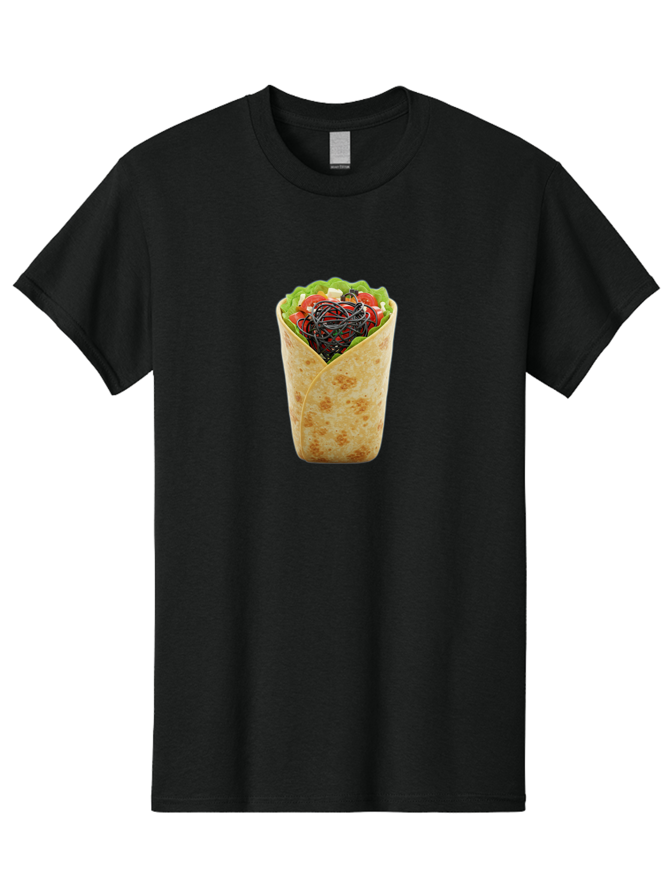 Cable-Wrapped-In-Tortilla Men'S Graphic Tee, 100% Cotton, Comfortable Casual Summer Wear, Machine Washable, Vintage Camera, Old Camera, Antique Camera, Black Camera, Classic Photography, Photography Equipment, Nostalgic Device, Film Camera, Bao163