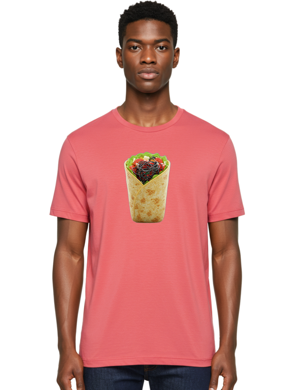 Cable-Wrapped-In-Tortilla Men'S Graphic Tee, 100% Cotton, Comfortable Casual Summer Wear, Machine Washable, Vintage Camera, Old Camera, Antique Camera, Black Camera, Classic Photography, Photography Equipment, Nostalgic Device, Film Camera, Bao163