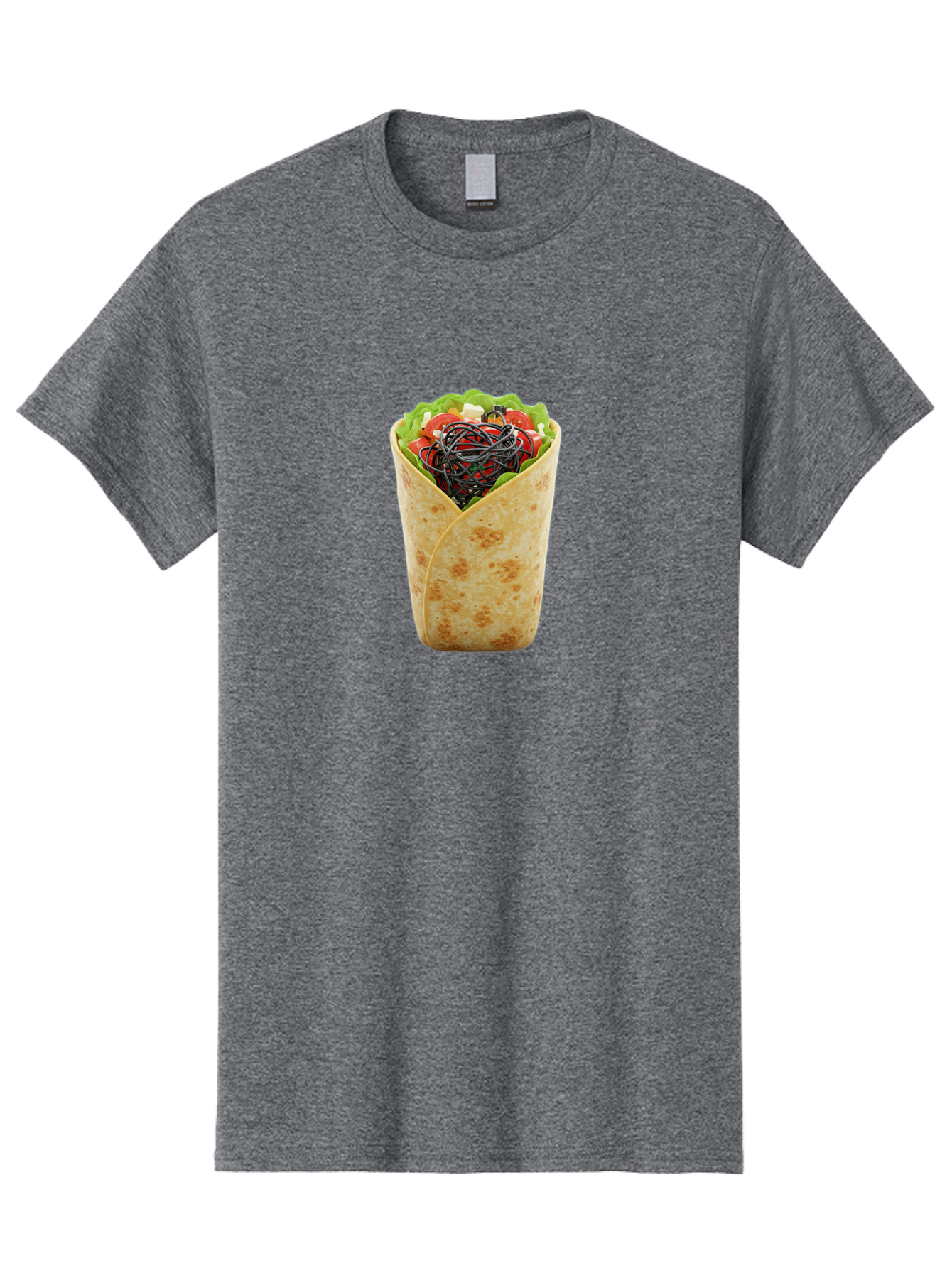 Cable-Wrapped-In-Tortilla Men'S Graphic Tee, 100% Cotton, Comfortable Casual Summer Wear, Machine Washable, Vintage Camera, Old Camera, Antique Camera, Black Camera, Classic Photography, Photography Equipment, Nostalgic Device, Film Camera, Bao163