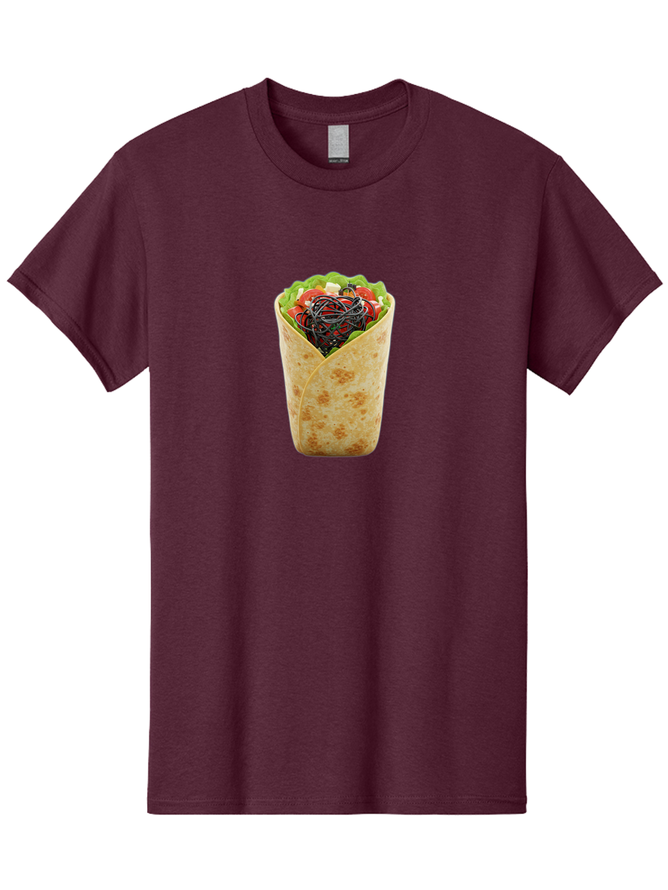 Cable-Wrapped-In-Tortilla Men'S Graphic Tee, 100% Cotton, Comfortable Casual Summer Wear, Machine Washable, Vintage Camera, Old Camera, Antique Camera, Black Camera, Classic Photography, Photography Equipment, Nostalgic Device, Film Camera, Bao163