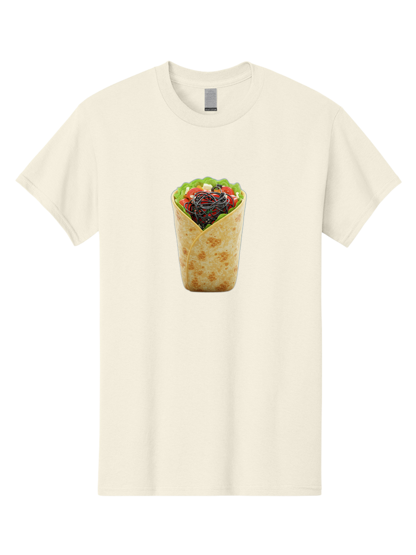 Cable-Wrapped-In-Tortilla Men'S Graphic Tee, 100% Cotton, Comfortable Casual Summer Wear, Machine Washable, Vintage Camera, Old Camera, Antique Camera, Black Camera, Classic Photography, Photography Equipment, Nostalgic Device, Film Camera, Bao163