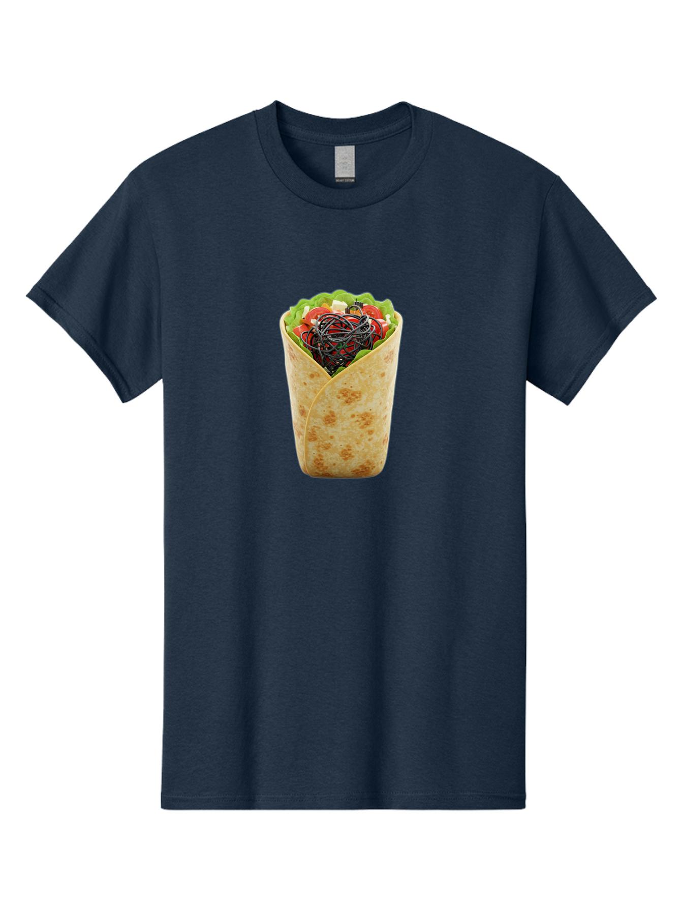 Cable-Wrapped-In-Tortilla Men'S Graphic Tee, 100% Cotton, Comfortable Casual Summer Wear, Machine Washable, Vintage Camera, Old Camera, Antique Camera, Black Camera, Classic Photography, Photography Equipment, Nostalgic Device, Film Camera, Bao163