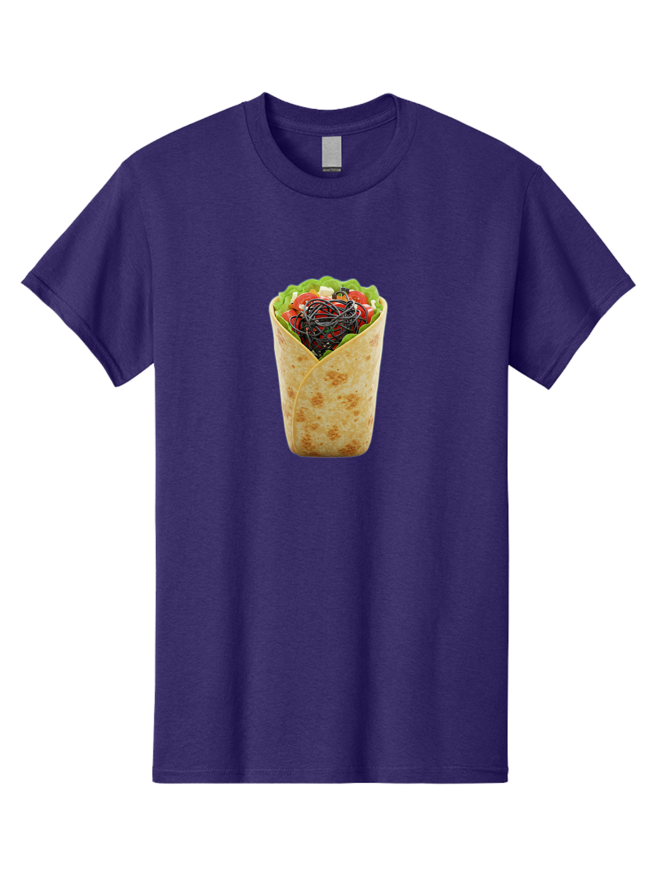 Cable-Wrapped-In-Tortilla Men'S Graphic Tee, 100% Cotton, Comfortable Casual Summer Wear, Machine Washable, Vintage Camera, Old Camera, Antique Camera, Black Camera, Classic Photography, Photography Equipment, Nostalgic Device, Film Camera, Bao163