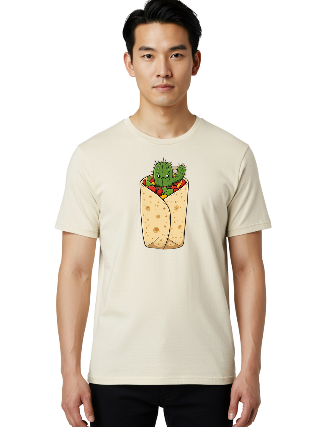 Cactus-Burrito Men'S Graphic Tee, 100% Cotton, Comfortable Casual Summer Wear, Machine Washable, Vintage Camera, Old Camera, Antique Camera, Black Camera, Classic Photography, Photography Equipment, Nostalgic Device, Film Camera, Camera Art Bao164