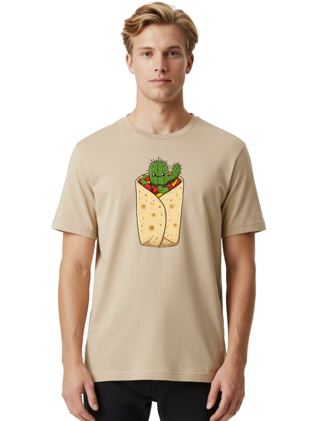 Cactus-Burrito Men'S Graphic Tee, 100% Cotton, Comfortable Casual Summer Wear, Machine Washable, Vintage Camera, Old Camera, Antique Camera, Black Camera, Classic Photography, Photography Equipment, Nostalgic Device, Film Camera, Camera Art Bao164