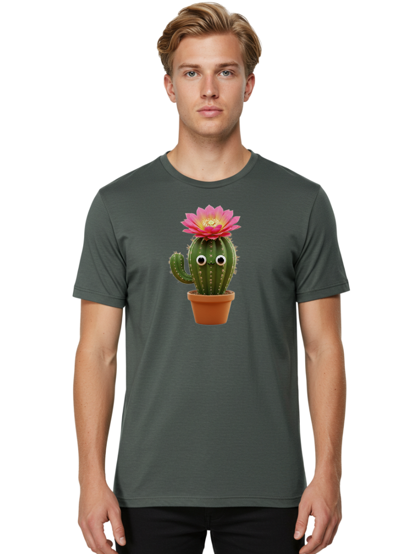 Cactus-In-Pot Men'S Graphic Tee, 100% Cotton, Comfortable Casual Summer Wear, Machine Washable, Vintage Camera, Old Camera, Antique Camera, Black Camera, Classic Photography, Photography Equipment, Nostalgic Device, Film Camera, Camera Art Bao165