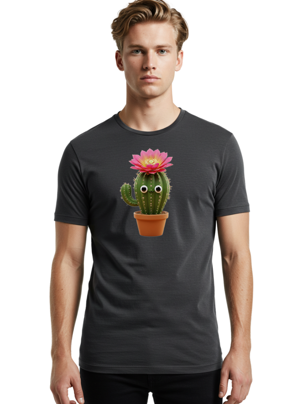 Cactus-In-Pot Men'S Graphic Tee, 100% Cotton, Comfortable Casual Summer Wear, Machine Washable, Vintage Camera, Old Camera, Antique Camera, Black Camera, Classic Photography, Photography Equipment, Nostalgic Device, Film Camera, Camera Art Bao165