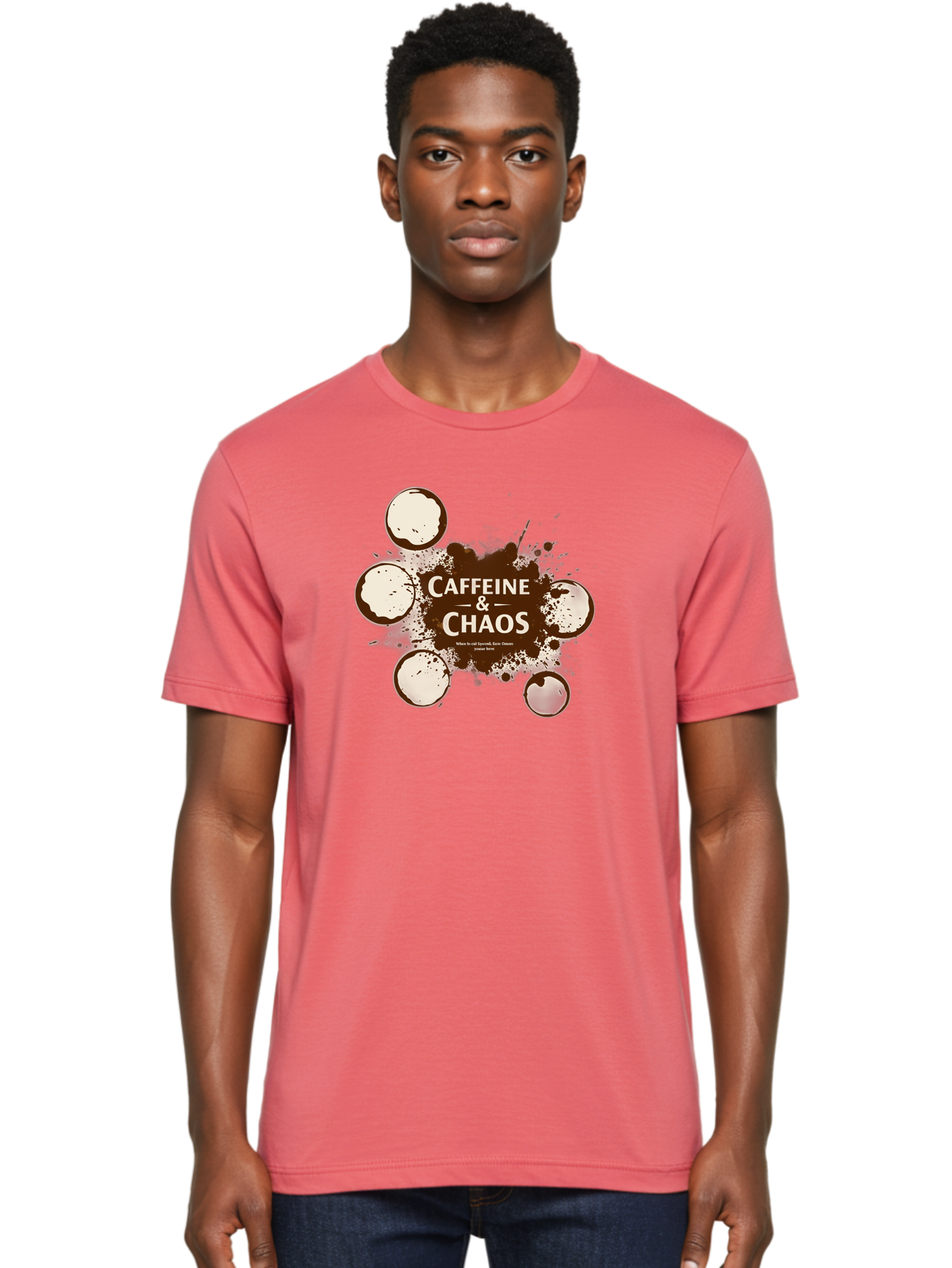 Caffeine-Chaos-1 Men'S Graphic Tee, 100% Cotton, Comfortable Casual Summer Wear, Machine Washable, Vintage Camera, Old Camera, Antique Camera, Black Camera, Classic Photography, Photography Equipment, Nostalgic Device, Film Camera, Camera Art Bao167