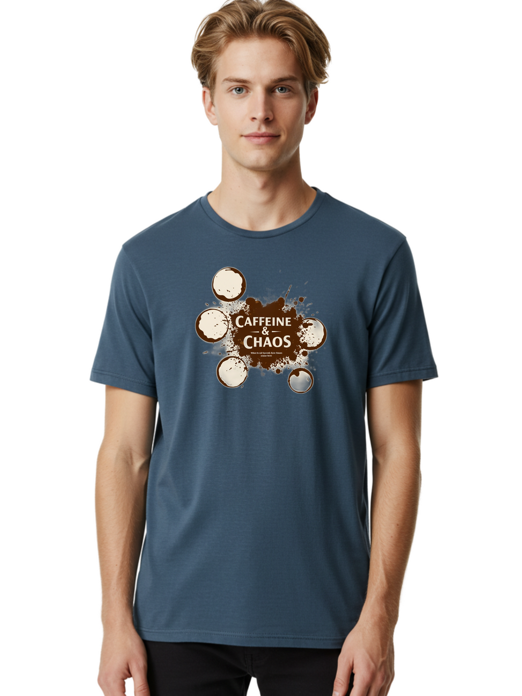 Caffeine-Chaos-1 Men'S Graphic Tee, 100% Cotton, Comfortable Casual Summer Wear, Machine Washable, Vintage Camera, Old Camera, Antique Camera, Black Camera, Classic Photography, Photography Equipment, Nostalgic Device, Film Camera, Camera Art Bao167