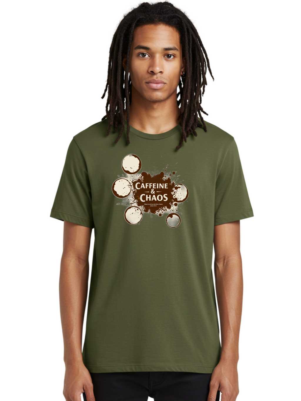 Caffeine-Chaos-1 Men'S Graphic Tee, 100% Cotton, Comfortable Casual Summer Wear, Machine Washable, Vintage Camera, Old Camera, Antique Camera, Black Camera, Classic Photography, Photography Equipment, Nostalgic Device, Film Camera, Camera Art Bao167