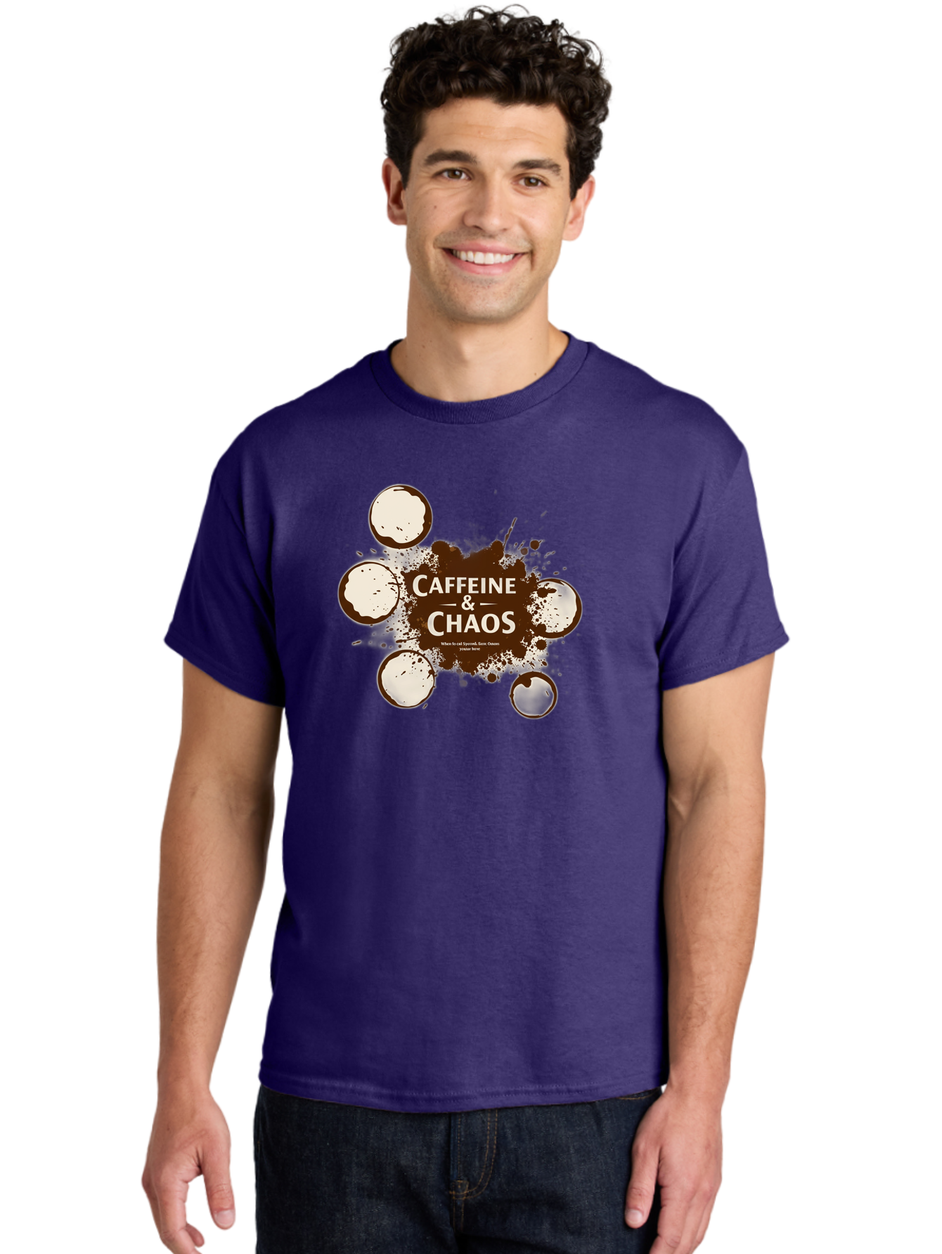 Caffeine-Chaos-1 Men'S Graphic Tee, 100% Cotton, Comfortable Casual Summer Wear, Machine Washable, Vintage Camera, Old Camera, Antique Camera, Black Camera, Classic Photography, Photography Equipment, Nostalgic Device, Film Camera, Camera Art Bao167