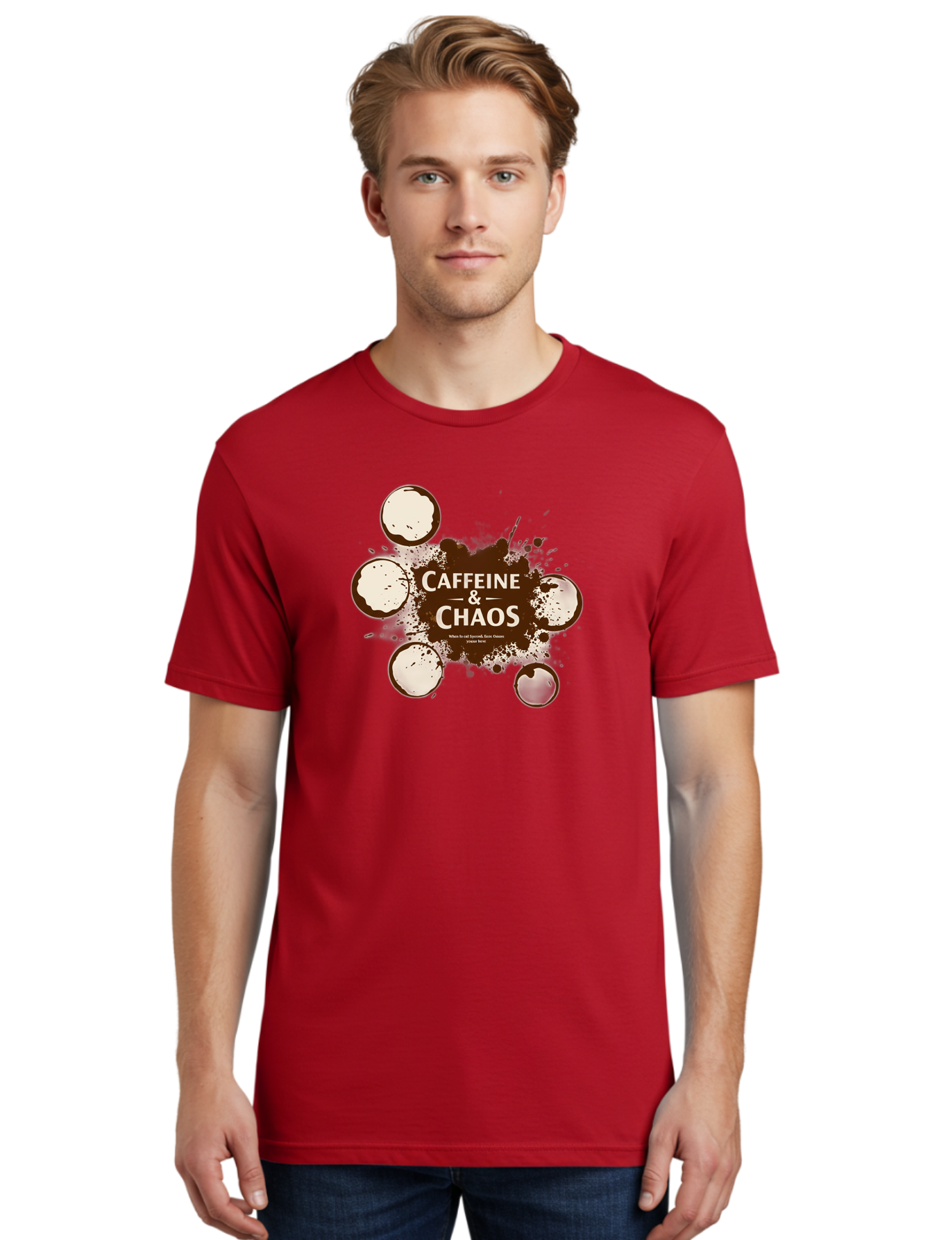 Caffeine-Chaos-1 Men'S Graphic Tee, 100% Cotton, Comfortable Casual Summer Wear, Machine Washable, Vintage Camera, Old Camera, Antique Camera, Black Camera, Classic Photography, Photography Equipment, Nostalgic Device, Film Camera, Camera Art Bao167
