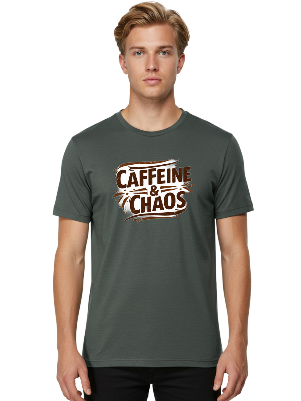 Caffeine-Chaos Men'S Graphic Tee, 100% Cotton, Comfortable Casual Summer Wear, Machine Washable, Vintage Camera, Old Camera, Antique Camera, Black Camera, Classic Photography, Photography Equipment, Nostalgic Device, Film Camera, Camera Art Bao168