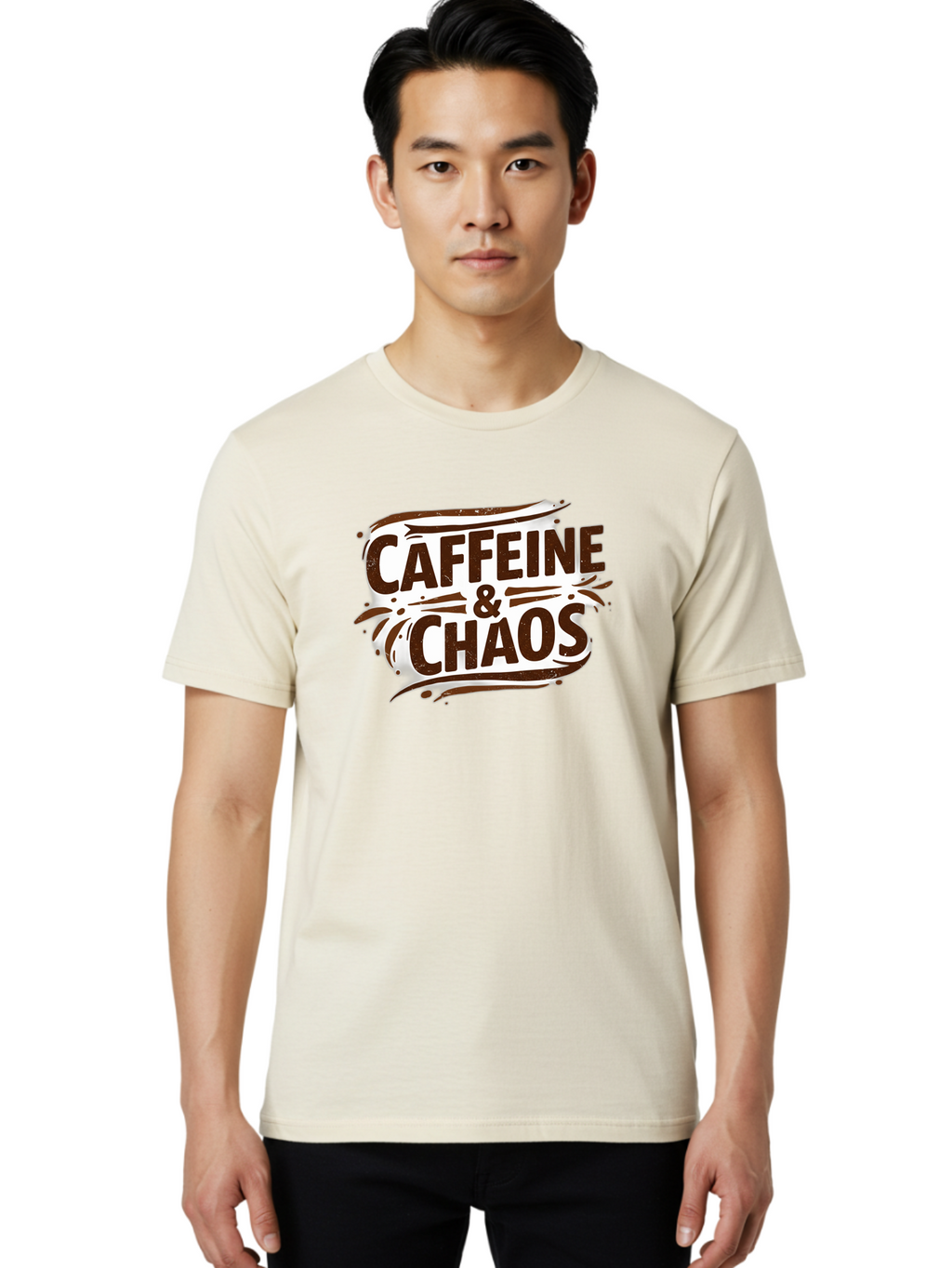 Caffeine-Chaos Men'S Graphic Tee, 100% Cotton, Comfortable Casual Summer Wear, Machine Washable, Vintage Camera, Old Camera, Antique Camera, Black Camera, Classic Photography, Photography Equipment, Nostalgic Device, Film Camera, Camera Art Bao168