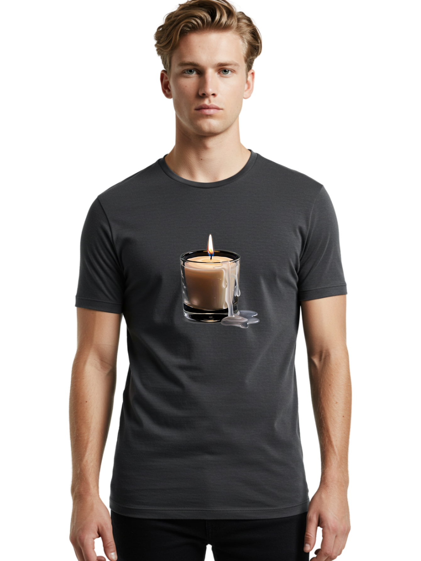 Candle-1 Men'S Graphic Tee, 100% Cotton, Comfortable Casual Summer Wear, Machine Washable, Vintage Camera, Old Camera, Antique Camera, Black Camera, Classic Photography, Photography Equipment, Nostalgic Device, Film Camera, Camera Art Bao170