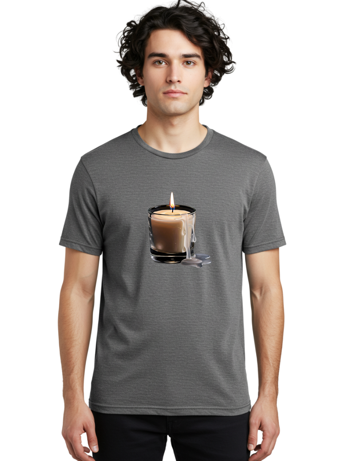 Candle-1 Men'S Graphic Tee, 100% Cotton, Comfortable Casual Summer Wear, Machine Washable, Vintage Camera, Old Camera, Antique Camera, Black Camera, Classic Photography, Photography Equipment, Nostalgic Device, Film Camera, Camera Art Bao170