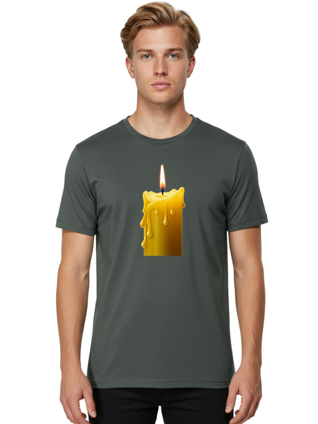 Candle-2 Men'S Graphic Tee, 100% Cotton, Comfortable Casual Summer Wear, Machine Washable, Vintage Camera, Old Camera, Antique Camera, Black Camera, Classic Photography, Photography Equipment, Nostalgic Device, Film Camera, Camera Art Bao171