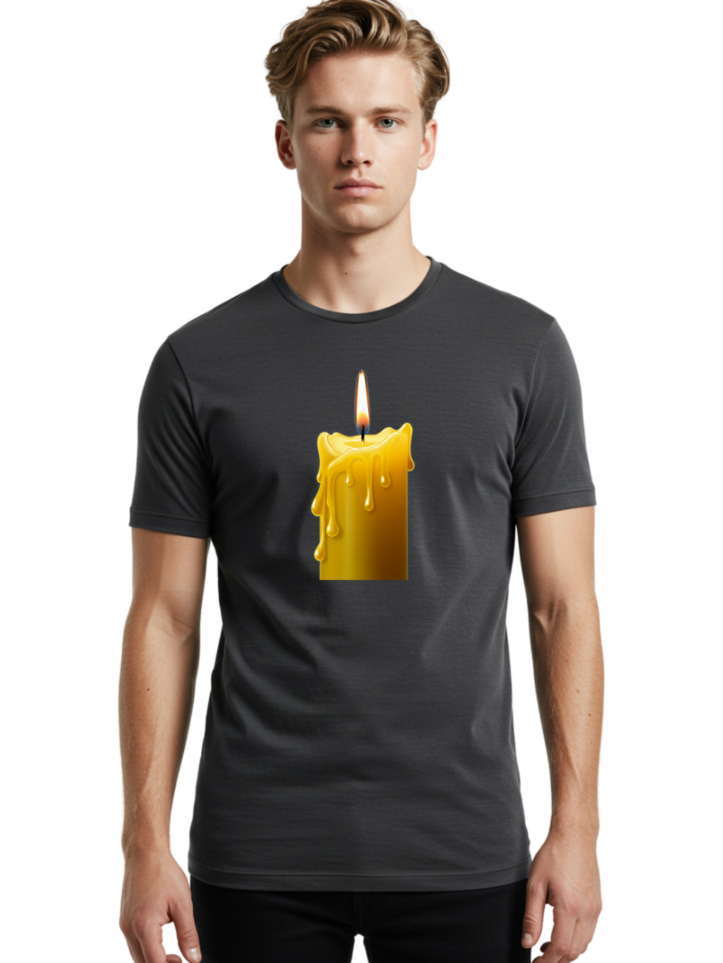 Candle-2 Men'S Graphic Tee, 100% Cotton, Comfortable Casual Summer Wear, Machine Washable, Vintage Camera, Old Camera, Antique Camera, Black Camera, Classic Photography, Photography Equipment, Nostalgic Device, Film Camera, Camera Art Bao171