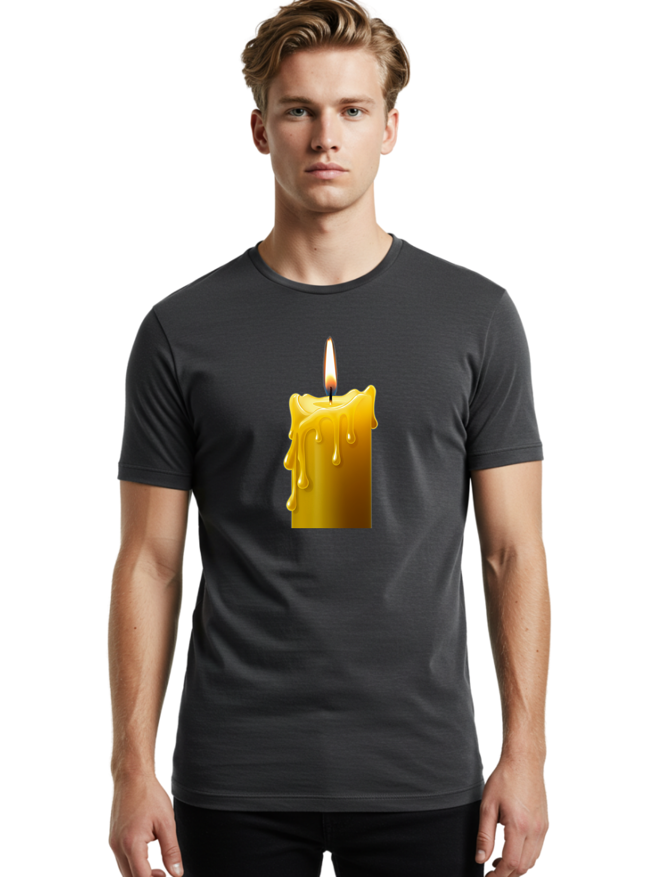 Candle-2 Men'S Graphic Tee, 100% Cotton, Comfortable Casual Summer Wear, Machine Washable, Vintage Camera, Old Camera, Antique Camera, Black Camera, Classic Photography, Photography Equipment, Nostalgic Device, Film Camera, Camera Art Bao171