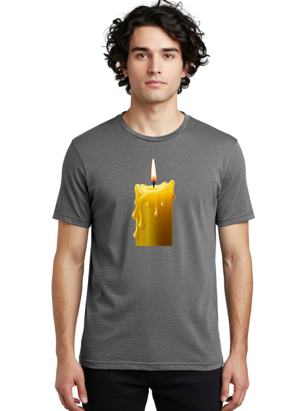 Candle-2 Men'S Graphic Tee, 100% Cotton, Comfortable Casual Summer Wear, Machine Washable, Vintage Camera, Old Camera, Antique Camera, Black Camera, Classic Photography, Photography Equipment, Nostalgic Device, Film Camera, Camera Art Bao171