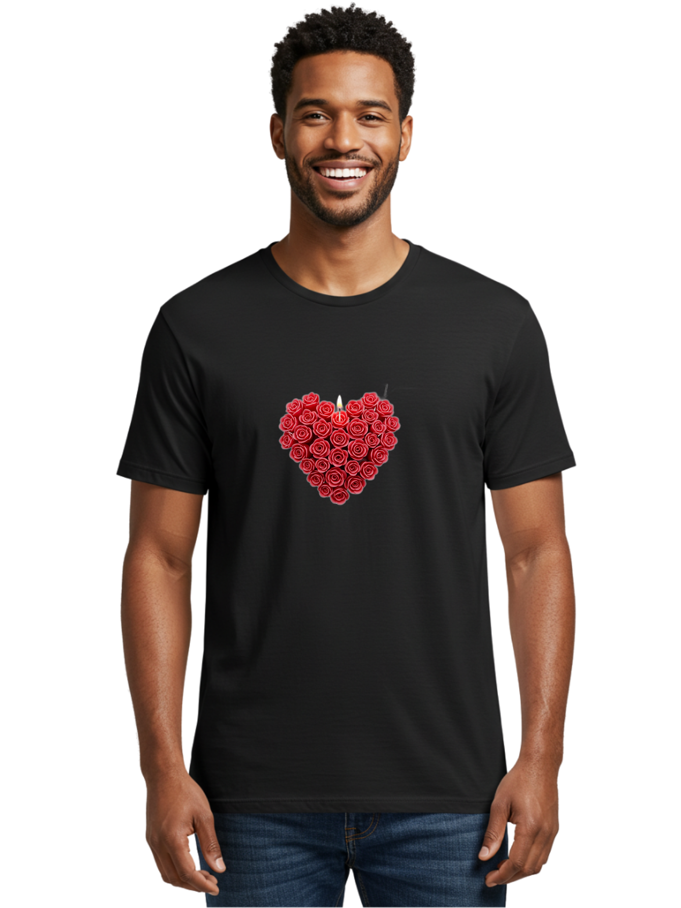 Candle-Heart-Roses Men'S Graphic Tee, 100% Cotton, Comfortable Casual Summer Wear, Machine Washable, Vintage Camera, Old Camera, Antique Camera, Black Camera, Classic Photography, Photography Equipment, Nostalgic Device, Film Camera, Bao173