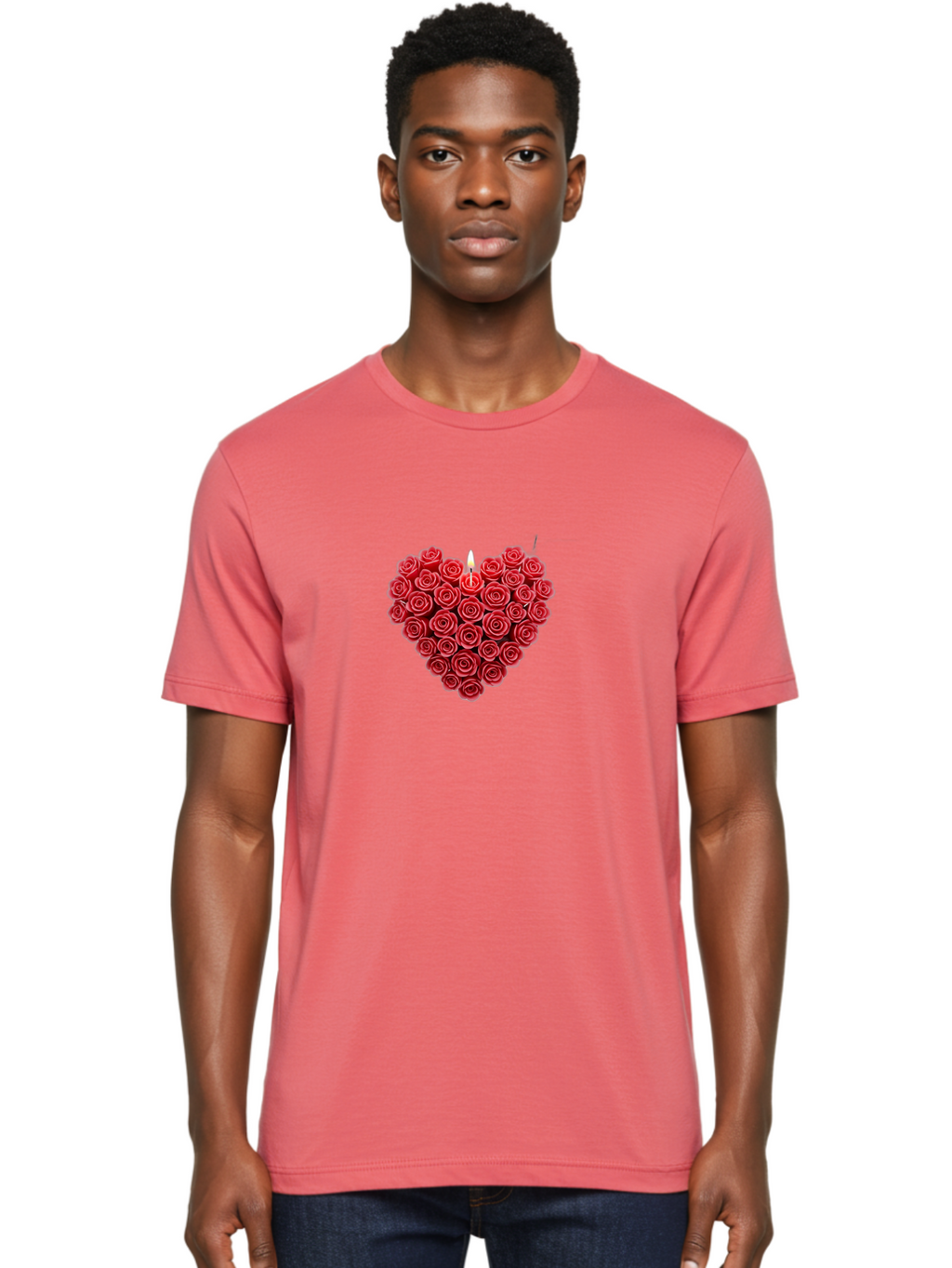 Candle-Heart-Roses Men'S Graphic Tee, 100% Cotton, Comfortable Casual Summer Wear, Machine Washable, Vintage Camera, Old Camera, Antique Camera, Black Camera, Classic Photography, Photography Equipment, Nostalgic Device, Film Camera, Bao173