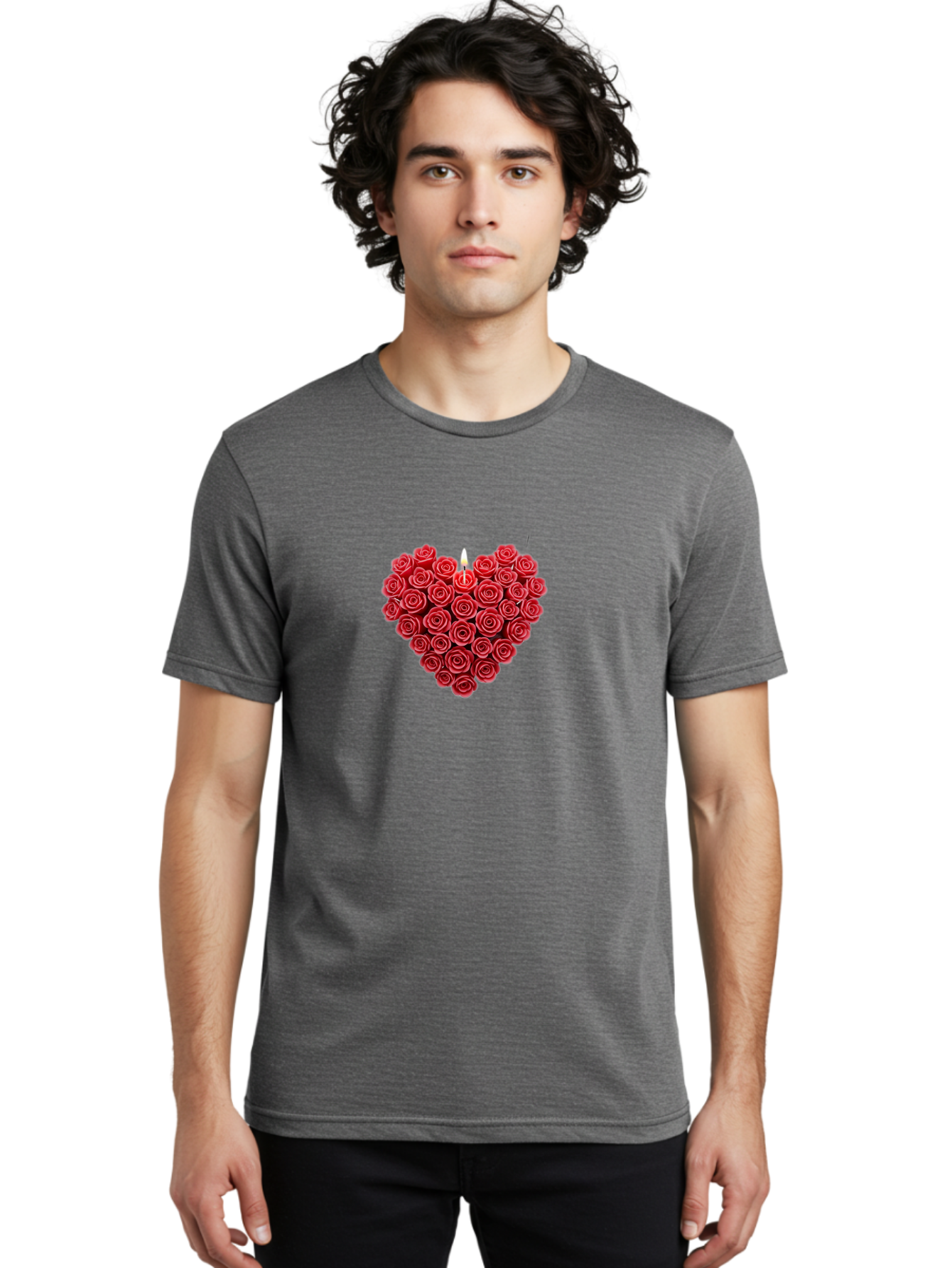 Candle-Heart-Roses Men'S Graphic Tee, 100% Cotton, Comfortable Casual Summer Wear, Machine Washable, Vintage Camera, Old Camera, Antique Camera, Black Camera, Classic Photography, Photography Equipment, Nostalgic Device, Film Camera, Bao173