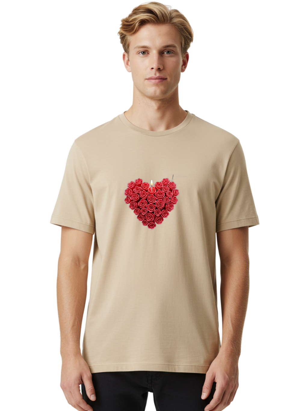 Candle-Heart-Roses Men'S Graphic Tee, 100% Cotton, Comfortable Casual Summer Wear, Machine Washable, Vintage Camera, Old Camera, Antique Camera, Black Camera, Classic Photography, Photography Equipment, Nostalgic Device, Film Camera, Bao173