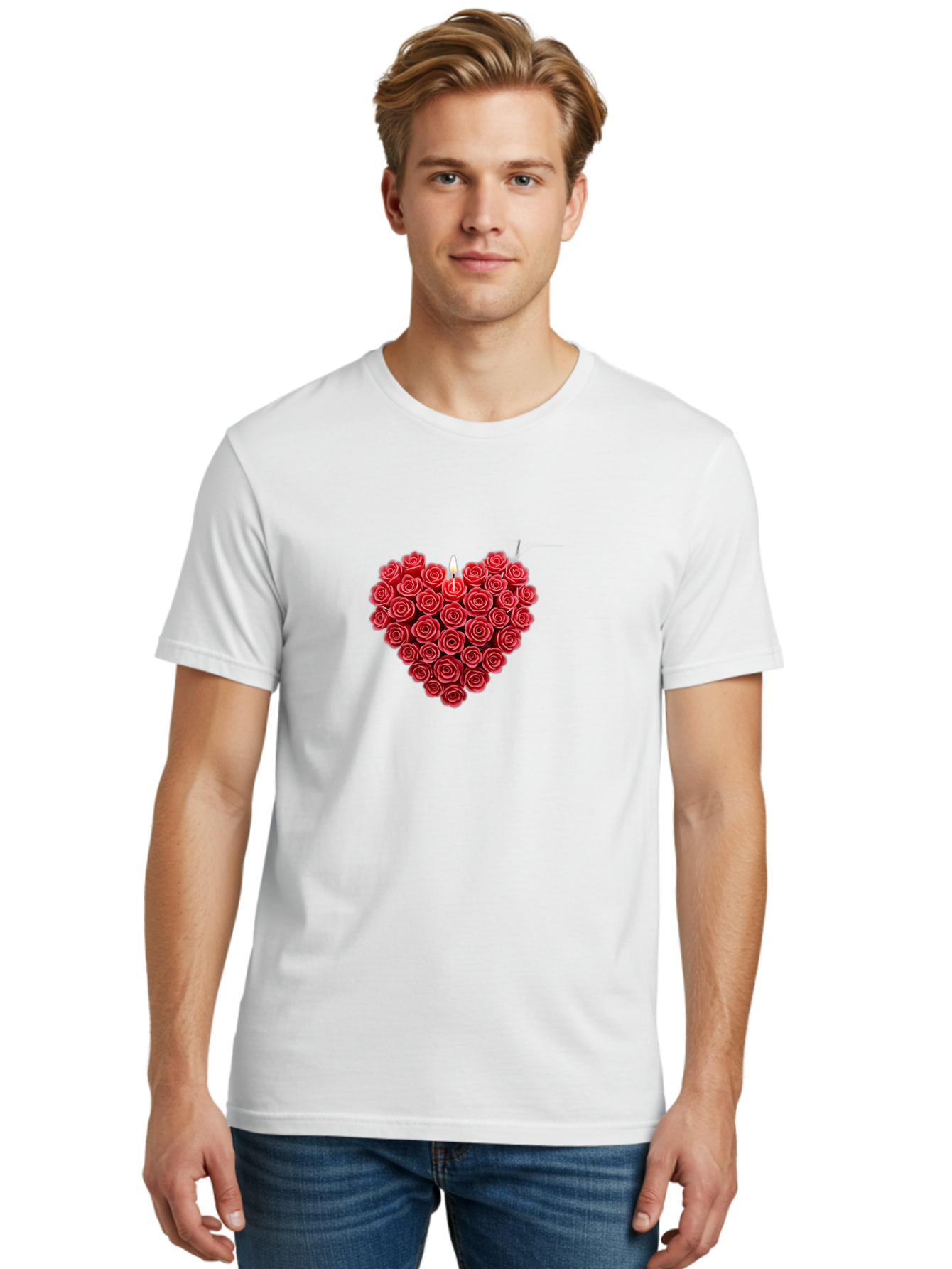 Candle-Heart-Roses Men'S Graphic Tee, 100% Cotton, Comfortable Casual Summer Wear, Machine Washable, Vintage Camera, Old Camera, Antique Camera, Black Camera, Classic Photography, Photography Equipment, Nostalgic Device, Film Camera, Bao173