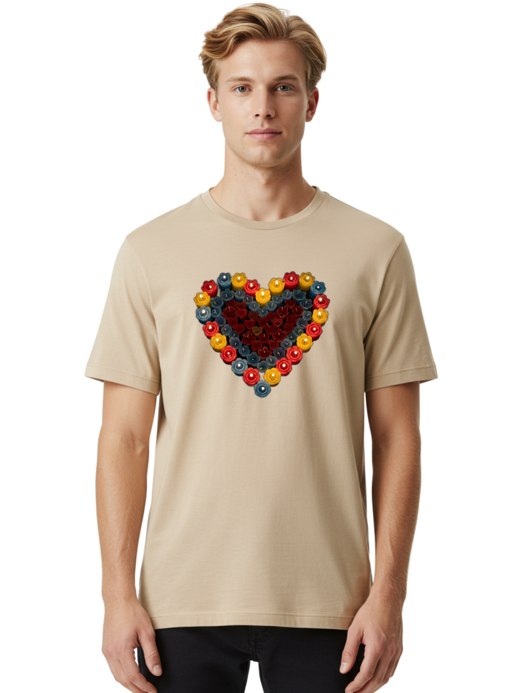 Candle-Heart Men'S Graphic Tee, 100% Cotton, Comfortable Casual Summer Wear, Machine Washable, Vintage Camera, Old Camera, Antique Camera, Black Camera, Classic Photography, Photography Equipment, Nostalgic Device, Film Camera, Camera Art Bao174