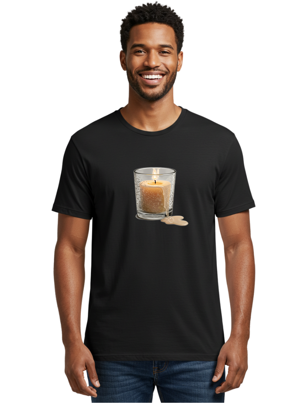 Candle-In-Glass-Holder-1 Men'S Graphic Tee, 100% Cotton, Comfortable Casual Summer Wear, Machine Washable, Vintage Camera, Old Camera, Antique Camera, Black Camera, Classic Photography, Photography Equipment, Nostalgic Device, Film Camera, Bao176