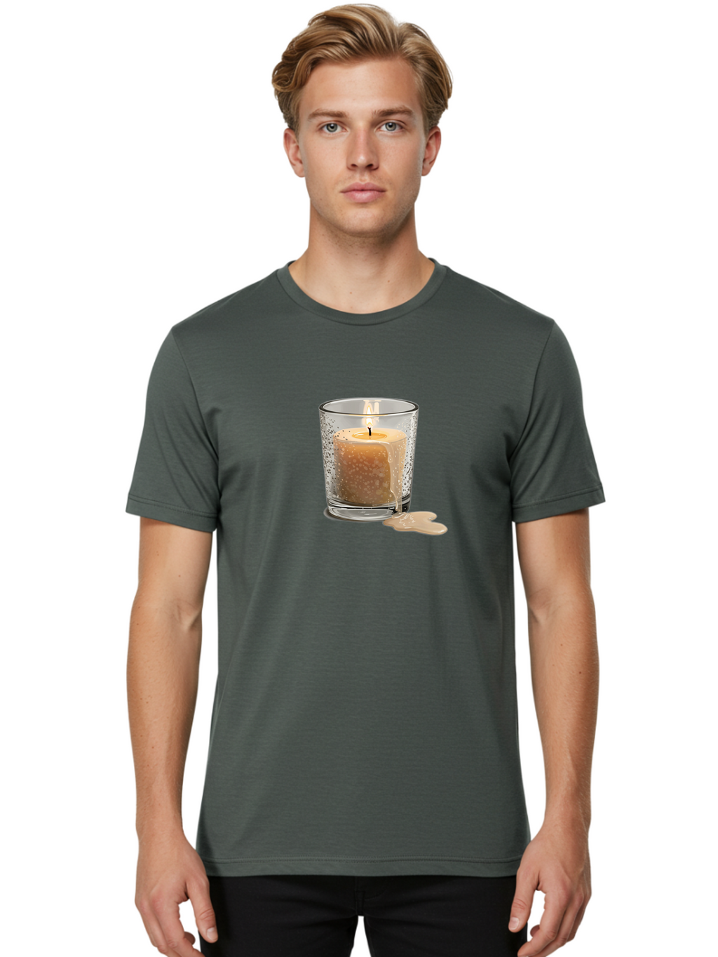 Candle-In-Glass-Holder-1 Men'S Graphic Tee, 100% Cotton, Comfortable Casual Summer Wear, Machine Washable, Vintage Camera, Old Camera, Antique Camera, Black Camera, Classic Photography, Photography Equipment, Nostalgic Device, Film Camera, Bao176