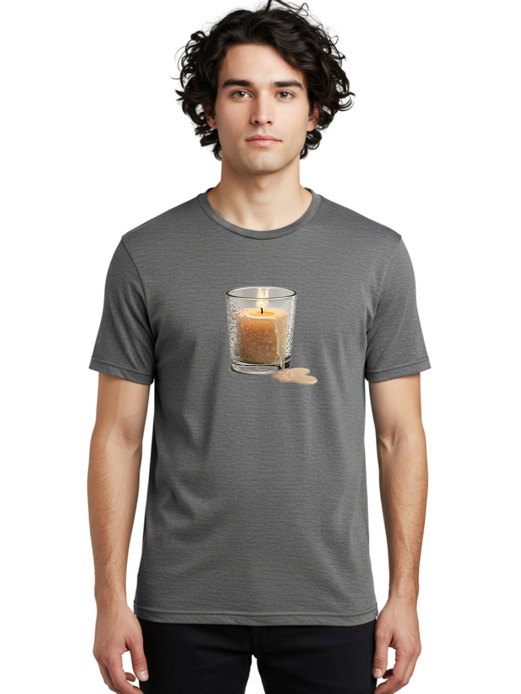 Candle-In-Glass-Holder-1 Men'S Graphic Tee, 100% Cotton, Comfortable Casual Summer Wear, Machine Washable, Vintage Camera, Old Camera, Antique Camera, Black Camera, Classic Photography, Photography Equipment, Nostalgic Device, Film Camera, Bao176