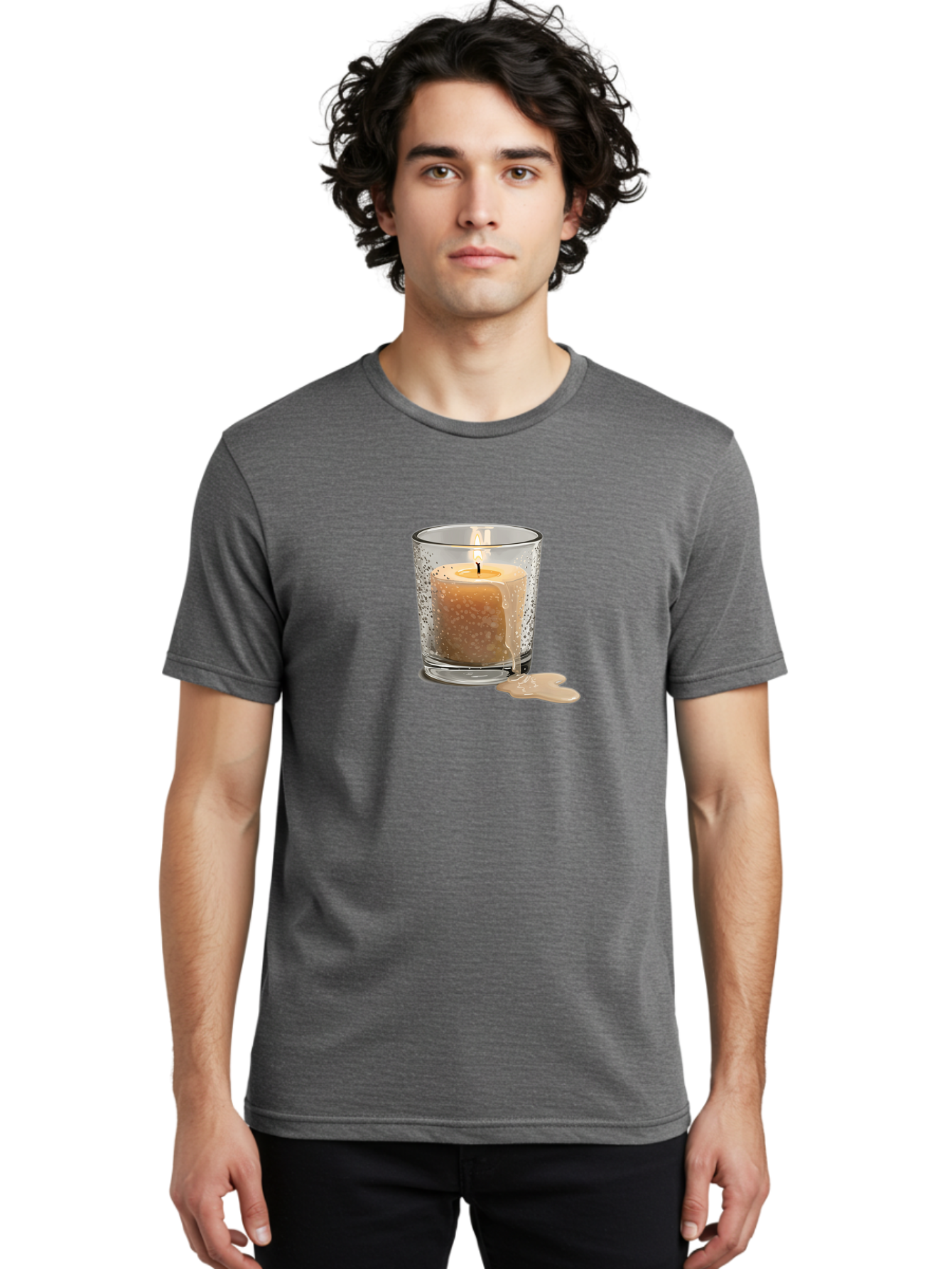 Candle-In-Glass-Holder-1 Men'S Graphic Tee, 100% Cotton, Comfortable Casual Summer Wear, Machine Washable, Vintage Camera, Old Camera, Antique Camera, Black Camera, Classic Photography, Photography Equipment, Nostalgic Device, Film Camera, Bao176