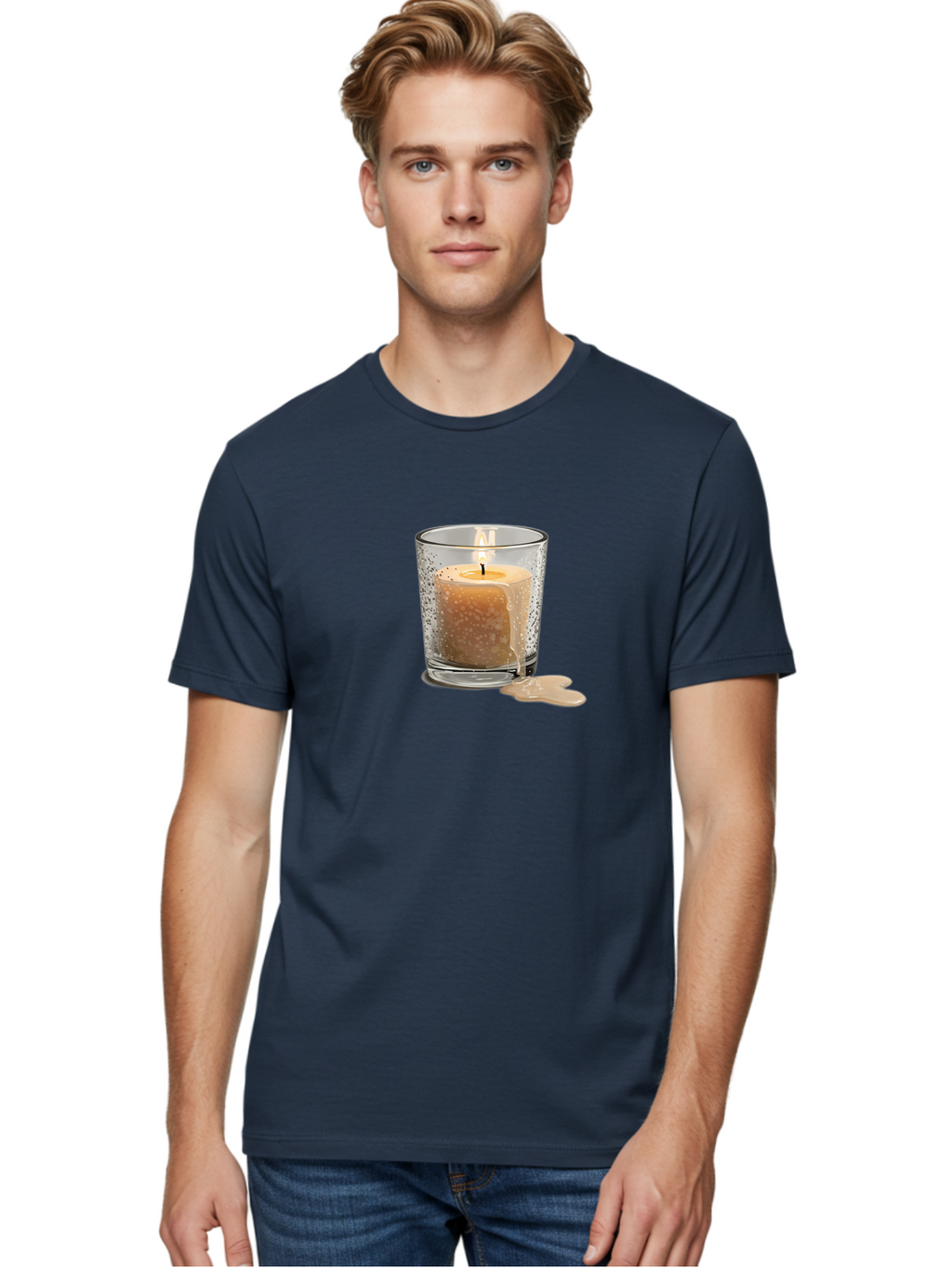 Candle-In-Glass-Holder-1 Men'S Graphic Tee, 100% Cotton, Comfortable Casual Summer Wear, Machine Washable, Vintage Camera, Old Camera, Antique Camera, Black Camera, Classic Photography, Photography Equipment, Nostalgic Device, Film Camera, Bao176