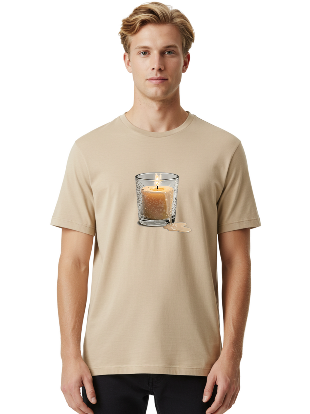 Candle-In-Glass-Holder-1 Men'S Graphic Tee, 100% Cotton, Comfortable Casual Summer Wear, Machine Washable, Vintage Camera, Old Camera, Antique Camera, Black Camera, Classic Photography, Photography Equipment, Nostalgic Device, Film Camera, Bao176
