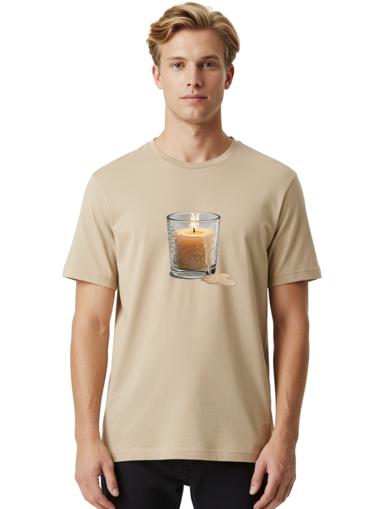 Candle-In-Glass-Holder-1 Men'S Graphic Tee, 100% Cotton, Comfortable Casual Summer Wear, Machine Washable, Vintage Camera, Old Camera, Antique Camera, Black Camera, Classic Photography, Photography Equipment, Nostalgic Device, Film Camera, Bao176
