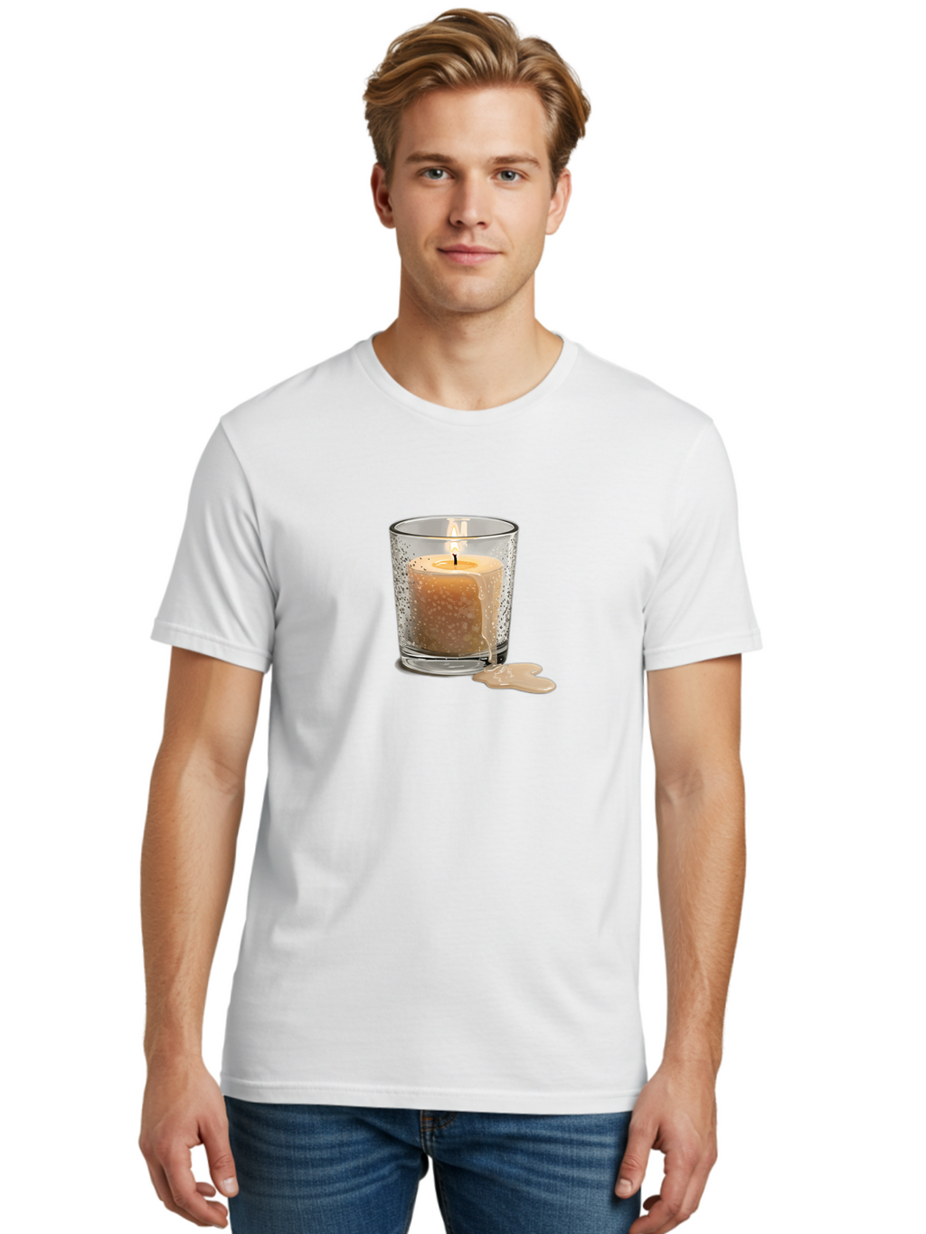 Candle-In-Glass-Holder-1 Men'S Graphic Tee, 100% Cotton, Comfortable Casual Summer Wear, Machine Washable, Vintage Camera, Old Camera, Antique Camera, Black Camera, Classic Photography, Photography Equipment, Nostalgic Device, Film Camera, Bao176