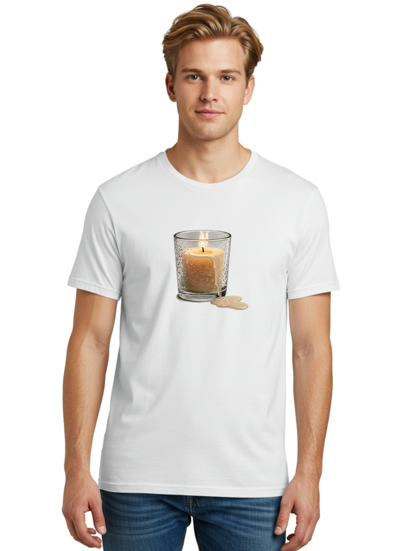 Candle-In-Glass-Holder-1 Men'S Graphic Tee, 100% Cotton, Comfortable Casual Summer Wear, Machine Washable, Vintage Camera, Old Camera, Antique Camera, Black Camera, Classic Photography, Photography Equipment, Nostalgic Device, Film Camera, Bao176