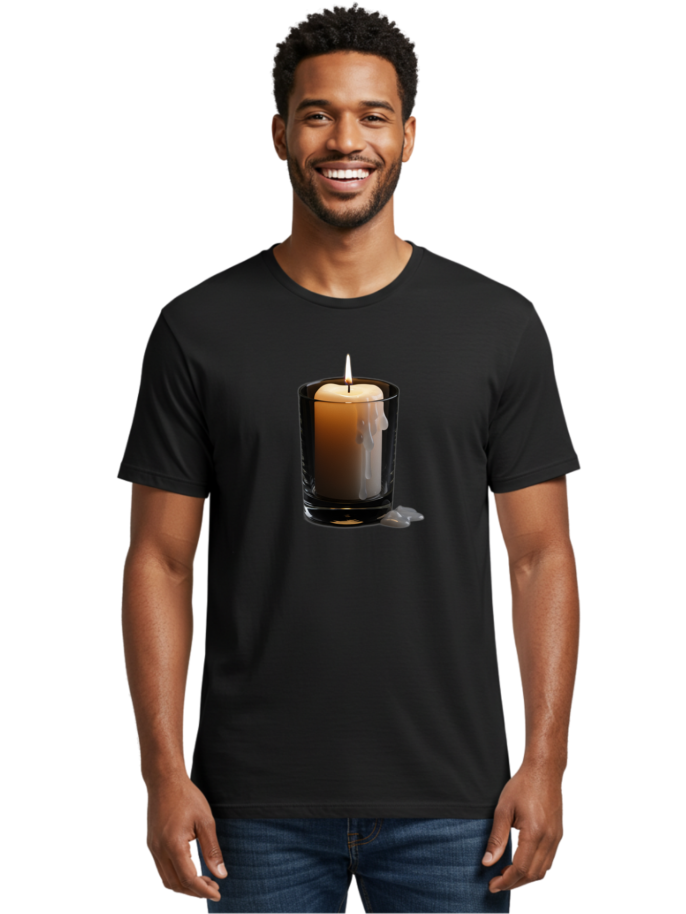 Candle-In-Glass-Holder-2 Men'S Graphic Tee, 100% Cotton, Comfortable Casual Summer Wear, Machine Washable, Vintage Camera, Old Camera, Antique Camera, Black Camera, Classic Photography, Photography Equipment, Nostalgic Device, Film Camera, Bao177