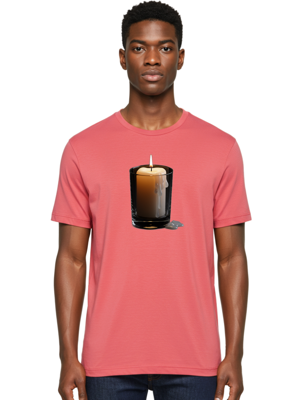 Candle-In-Glass-Holder-2 Men'S Graphic Tee, 100% Cotton, Comfortable Casual Summer Wear, Machine Washable, Vintage Camera, Old Camera, Antique Camera, Black Camera, Classic Photography, Photography Equipment, Nostalgic Device, Film Camera, Bao177