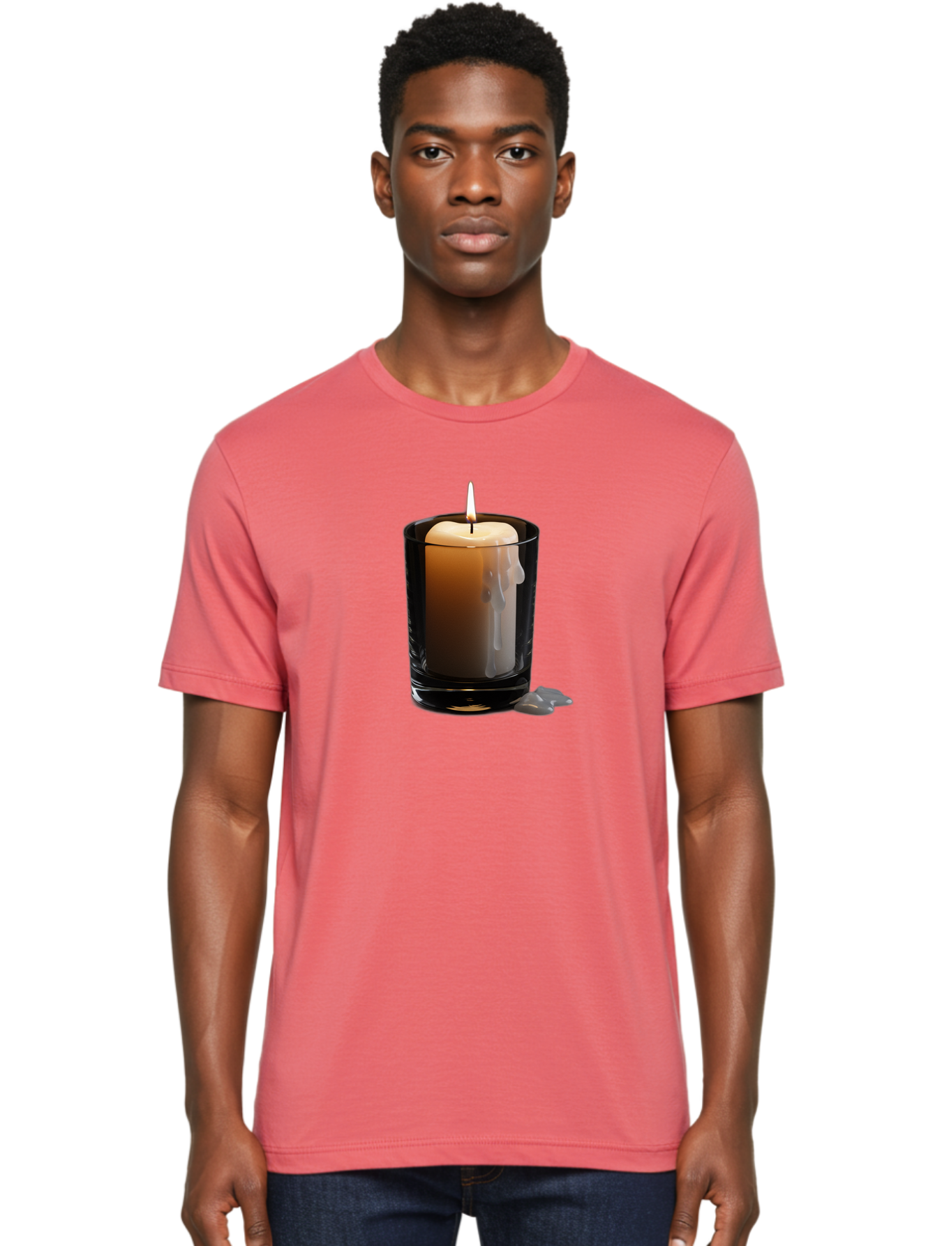 Candle-In-Glass-Holder-2 Men'S Graphic Tee, 100% Cotton, Comfortable Casual Summer Wear, Machine Washable, Vintage Camera, Old Camera, Antique Camera, Black Camera, Classic Photography, Photography Equipment, Nostalgic Device, Film Camera, Bao177