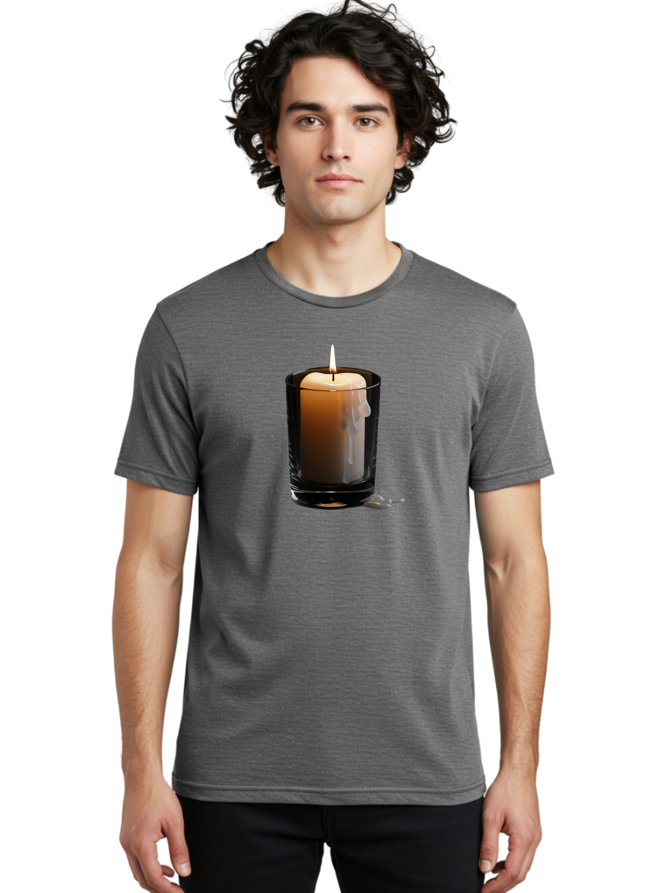 Candle-In-Glass-Holder-2 Men'S Graphic Tee, 100% Cotton, Comfortable Casual Summer Wear, Machine Washable, Vintage Camera, Old Camera, Antique Camera, Black Camera, Classic Photography, Photography Equipment, Nostalgic Device, Film Camera, Bao177