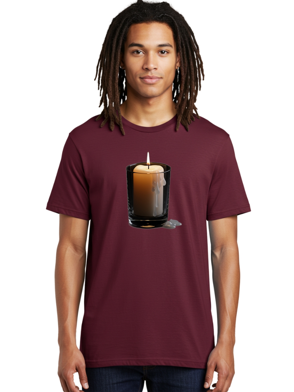 Candle-In-Glass-Holder-2 Men'S Graphic Tee, 100% Cotton, Comfortable Casual Summer Wear, Machine Washable, Vintage Camera, Old Camera, Antique Camera, Black Camera, Classic Photography, Photography Equipment, Nostalgic Device, Film Camera, Bao177