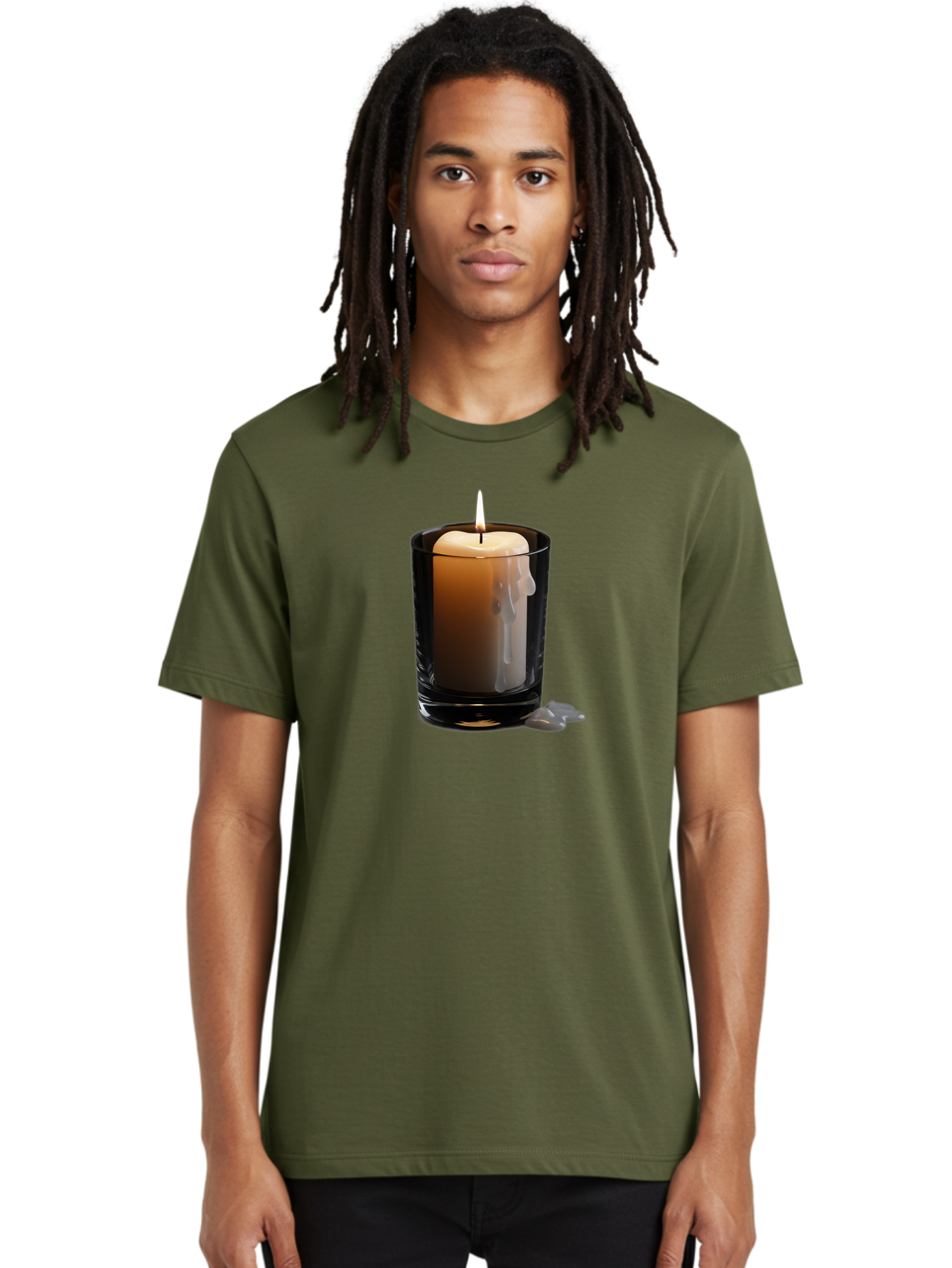 Candle-In-Glass-Holder-2 Men'S Graphic Tee, 100% Cotton, Comfortable Casual Summer Wear, Machine Washable, Vintage Camera, Old Camera, Antique Camera, Black Camera, Classic Photography, Photography Equipment, Nostalgic Device, Film Camera, Bao177