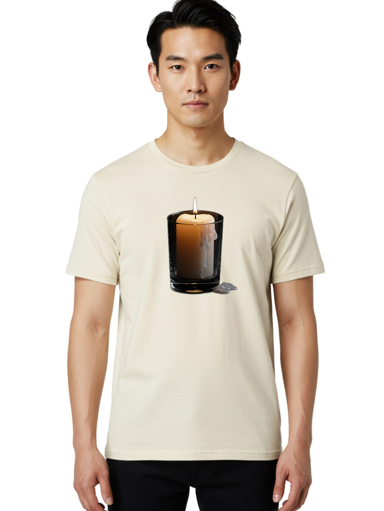 Candle-In-Glass-Holder-2 Men'S Graphic Tee, 100% Cotton, Comfortable Casual Summer Wear, Machine Washable, Vintage Camera, Old Camera, Antique Camera, Black Camera, Classic Photography, Photography Equipment, Nostalgic Device, Film Camera, Bao177
