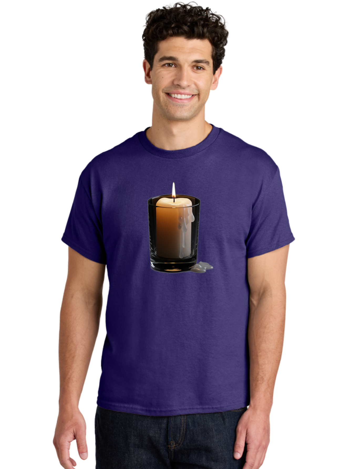 Candle-In-Glass-Holder-2 Men'S Graphic Tee, 100% Cotton, Comfortable Casual Summer Wear, Machine Washable, Vintage Camera, Old Camera, Antique Camera, Black Camera, Classic Photography, Photography Equipment, Nostalgic Device, Film Camera, Bao177