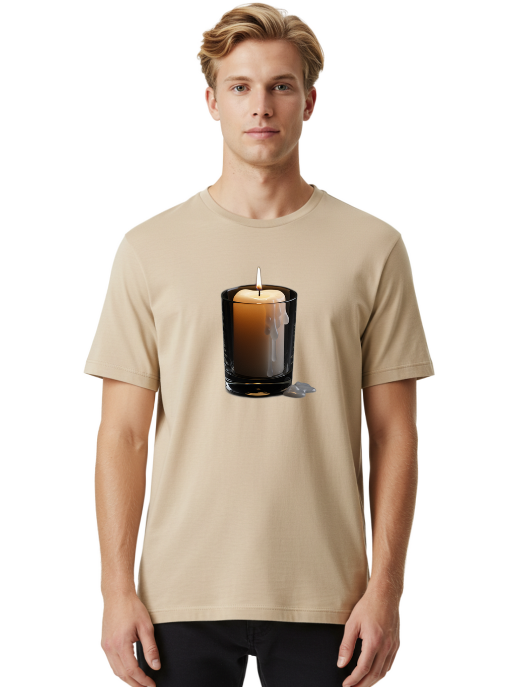 Candle-In-Glass-Holder-2 Men'S Graphic Tee, 100% Cotton, Comfortable Casual Summer Wear, Machine Washable, Vintage Camera, Old Camera, Antique Camera, Black Camera, Classic Photography, Photography Equipment, Nostalgic Device, Film Camera, Bao177